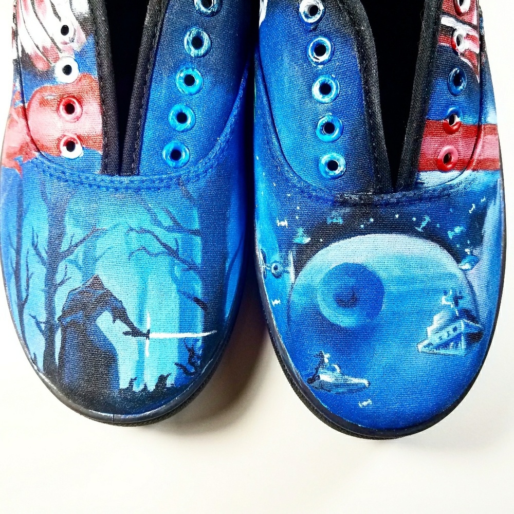 Starwars custom paintes shoes